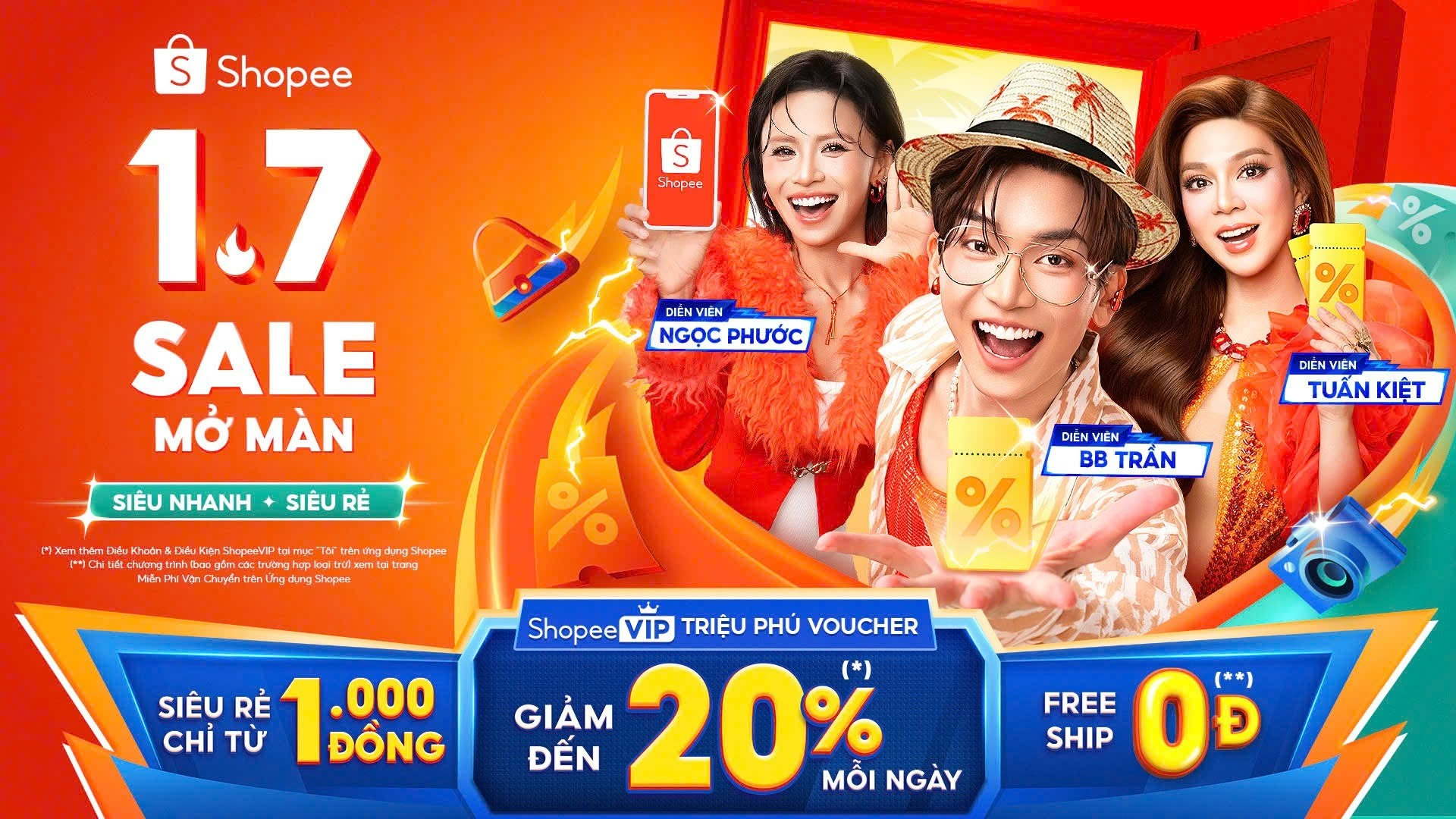 Tỏng hợp mã shopee sale 1.7